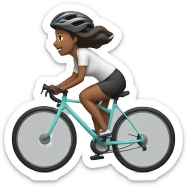 woman Cycling sticker