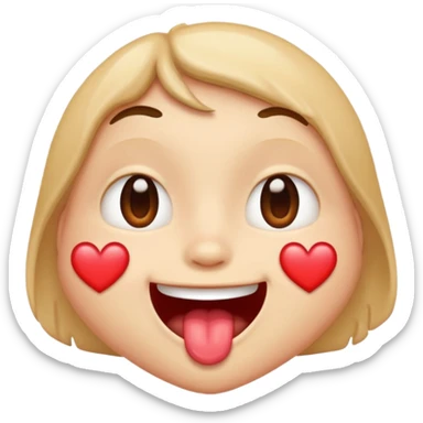 Drooling face with heart eyes sticker