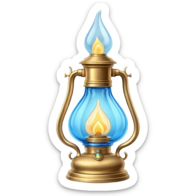 Oil lamp blue sticker