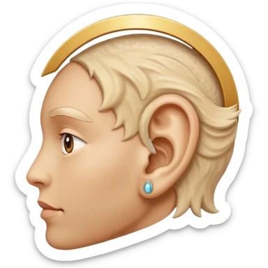 an ear praising God sticker