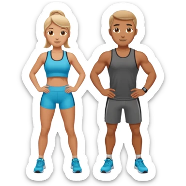 GYM PAREJA HOMBRE Y MUJER sticker