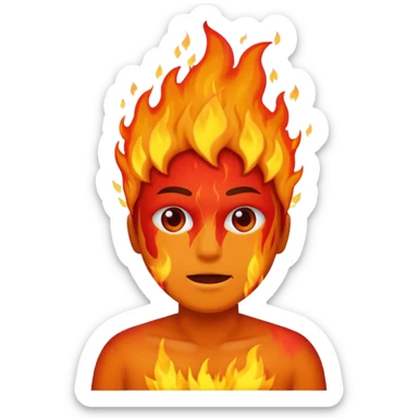 Spontaneous human combustion sticker