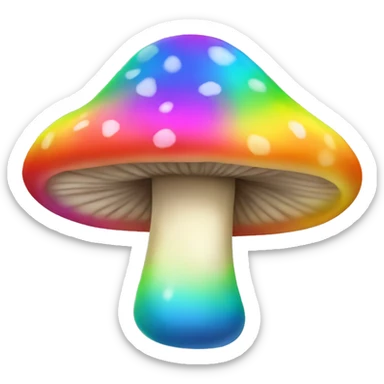 Rainbow mushrooms  sticker