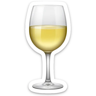 White wine with lipstick sticker