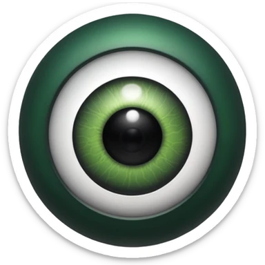 Rrd black and green eye ball  photo sticker