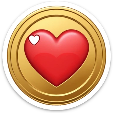 vilet coin with heart sticker