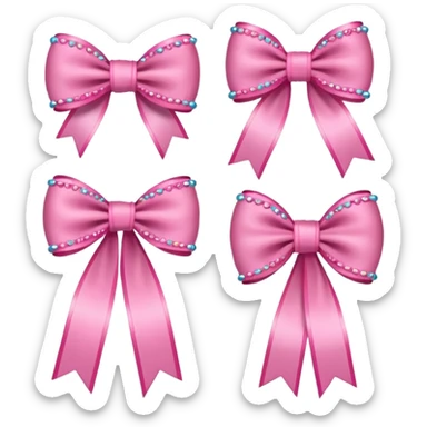 Pink Hair accessories sticker