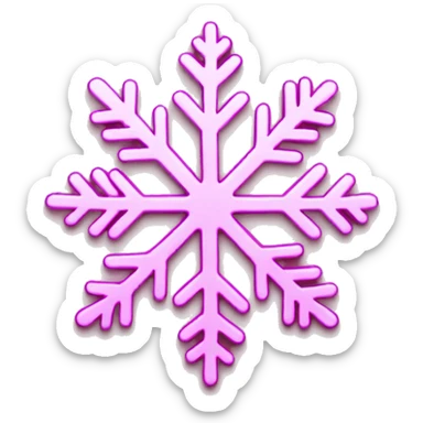 Pink snowflake sticker