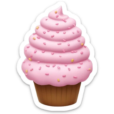 Light pink cupcakes sprinkles sticker