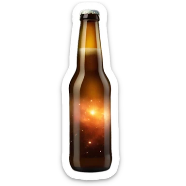 Beer full of galaxy nebula sticker