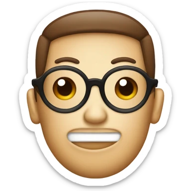 glass of cappuccino with a face sticker