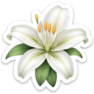 Lily flower sticker