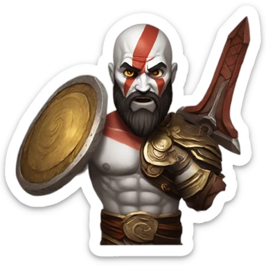 kratos god of war sticker