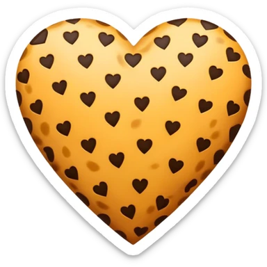 Cheetah print heart sticker