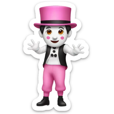 Pink mime  sticker
