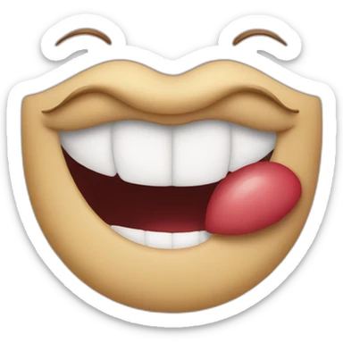 downturned corners of the mouth sticker