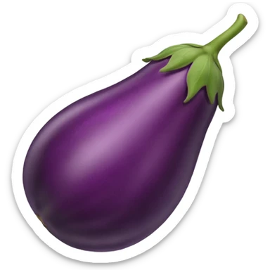 eggplant with big defined veins  sticker