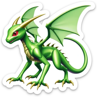 Shiny Exotic Flygon-Mewtwo-Genesect-Scyther-Hybrid-Creature sticker