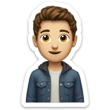 young boy with little brown hair streaming twitch sticker