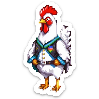chicken jockey sticker
