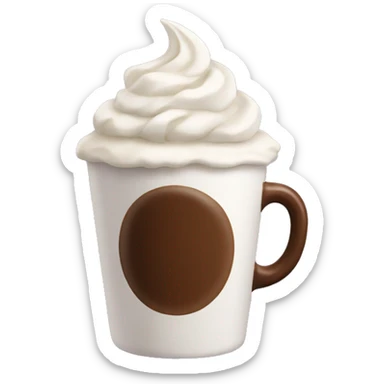 Coffee with whipped cream  sticker