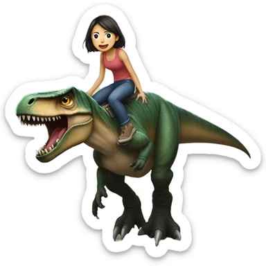 aya nakamura on a t-rex sticker