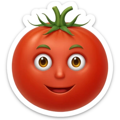 Eine Tomate mit Gesicht welche Arme hat sticker