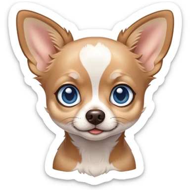 Merle chihuahua blue eyes sticker