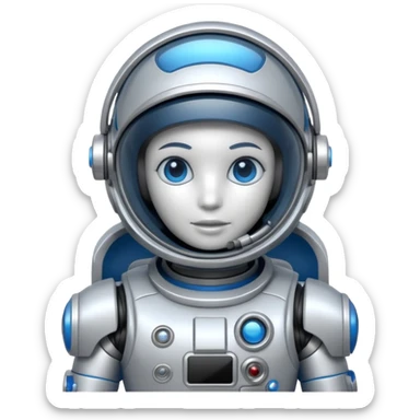 astonaut robot copilot sticker