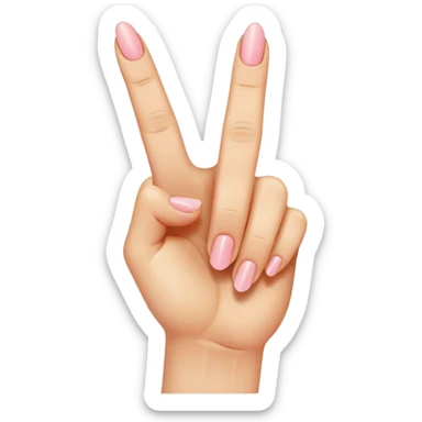 tongue out middle finger with acrylic nail on up sticker