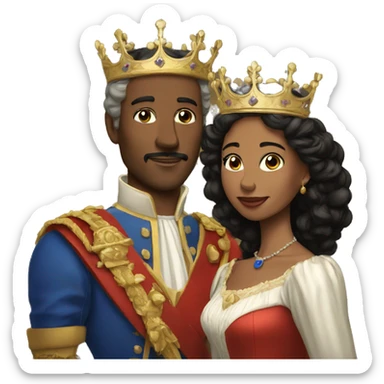 King and Queen of France sticker