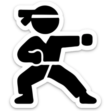 A karate boy sticker