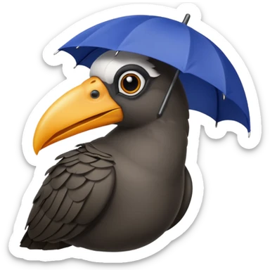 Umbrella bird sticker