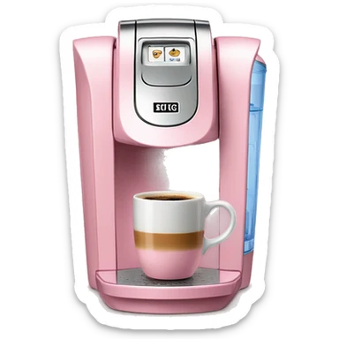 Baby pink keurig coffee maker  sticker
