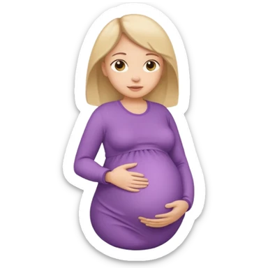 A girl pregnant full body, please. sticker