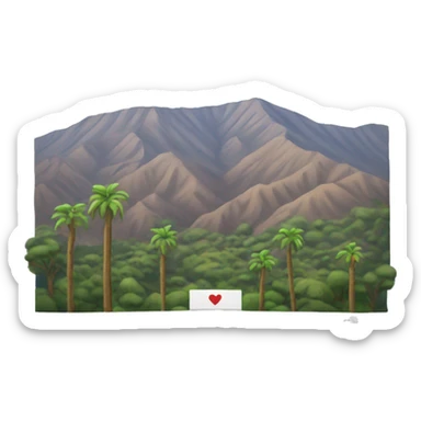 Hollywood sign with clear background and mountain sticker