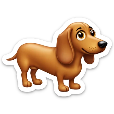 Wiener dog in hot dog costume  sticker