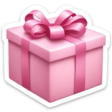 Light pink present sticker