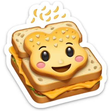 Cute shit sandwich sticker