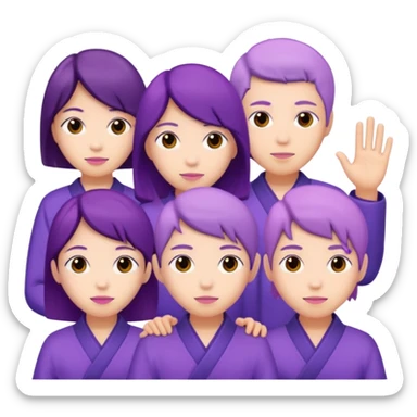 purple people group japan sticker
