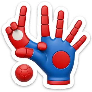 Finger football first in blue (#00A3E0) and red (#F9423A)  sticker