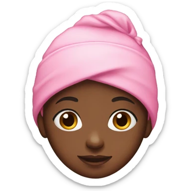 black girl with pink bonnet sticker