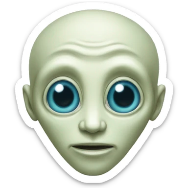 3 foot alien simple sticker