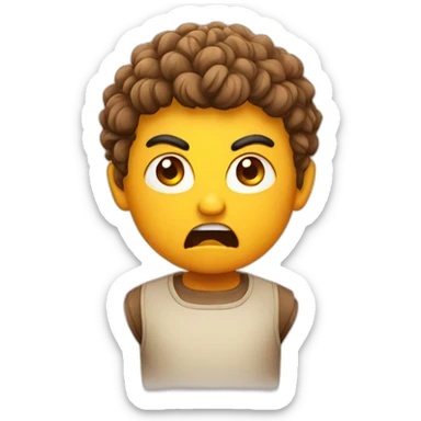 Laddu with anger  sticker