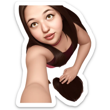 realistic selfie of girl sticker