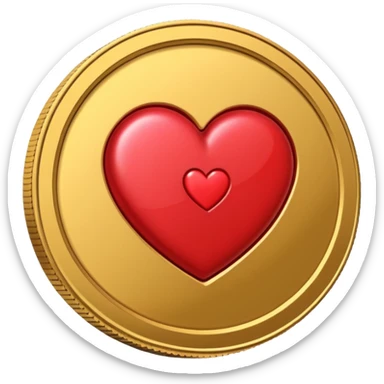 vilet coin with heart sticker