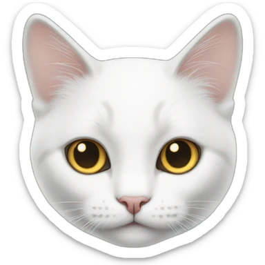 white_cat_hazy sticker