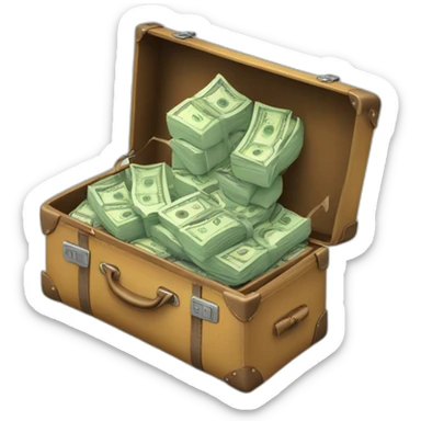 a-flying-suitcase-with-money sticker