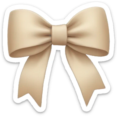 Beige bow  sticker