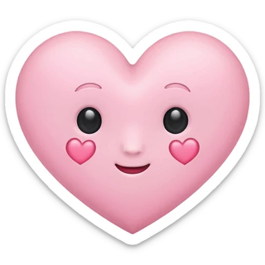 Pink pastel heart sticker